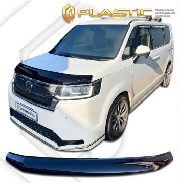 2 079 р.  Дефлектор капота (рынок Японии) CA-Plastic  Honda StepWagon  RP6,RP7, RP8 (2022-2025) минивэн дорестайлинг (серия Classic черный)  с доставкой в г. Пермь. Увеличить фотографию 2