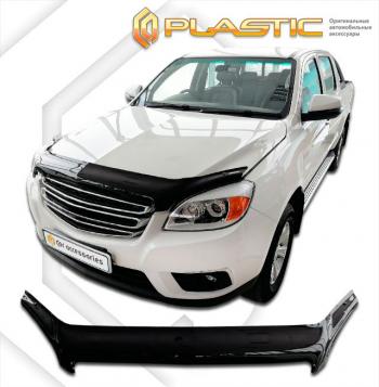 2 199 р. Дефлектор капота CA-Plastiс  Sollers ST6 (2023-2025) пикап (серия Classic черный)  с доставкой в г. Пермь. Увеличить фотографию 2