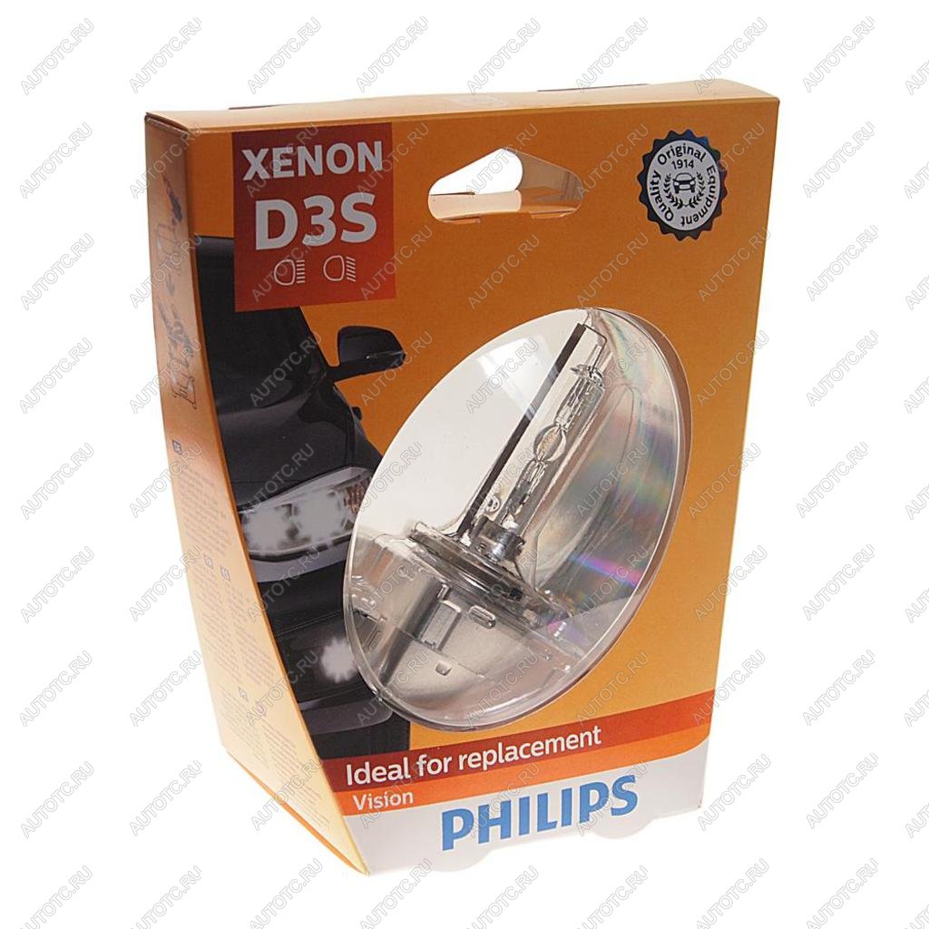 10 199 р. Лампа ксеноновая D3S 35W PK32d-5 4600K бокс (1шт.) Xenon Vision PHILIPS PHILIPS 42403vis1  с доставкой в г. Пермь