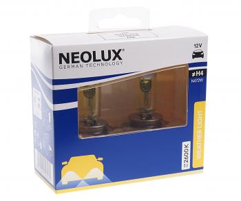 989 р. Лампа 12V H4 6055W P43t 2600K 16501000лм бокс (2шт.) Weather Light NEOLUX NEOLUX n472w-2scb  с доставкой в г. Пермь. Увеличить фотографию 1