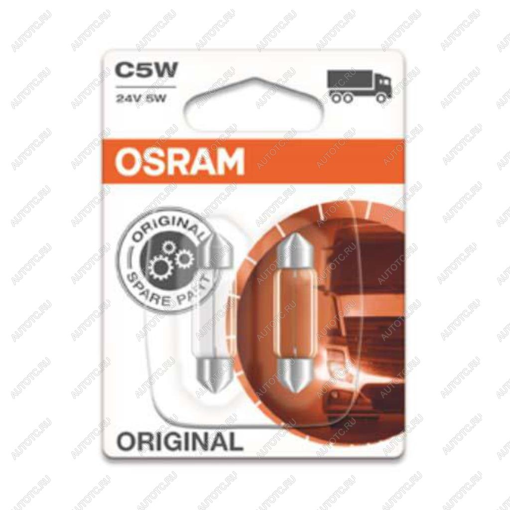 205 р. Лампа 24V C5W SV8.5-8 блистер (2шт.) OSRAM OSRAM 6423-02b  с доставкой в г. Пермь