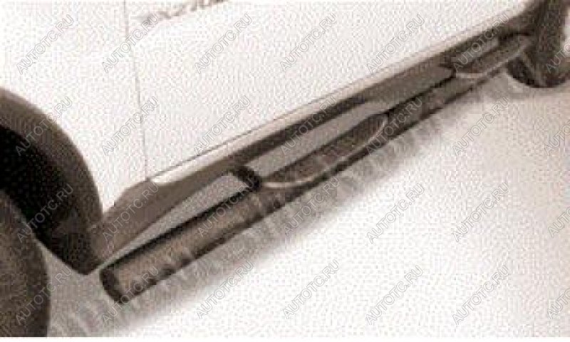 13 649 р. Защита порогов d76 с проступью Slitkoff  Geely Tugella  FY11,HPBA4 (2019-2023) дорестайлинг (Сталь с полимерным покрытием в цвет черный)  с доставкой в г. Пермь