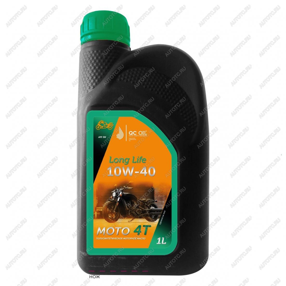3 269 р. Моторное масло 10W-40 МОТО 4Т QC OIL Long Life полусинтетическое плакирующее, канистра 1л QC OIL qcllm10w40p1  с доставкой в г. Пермь