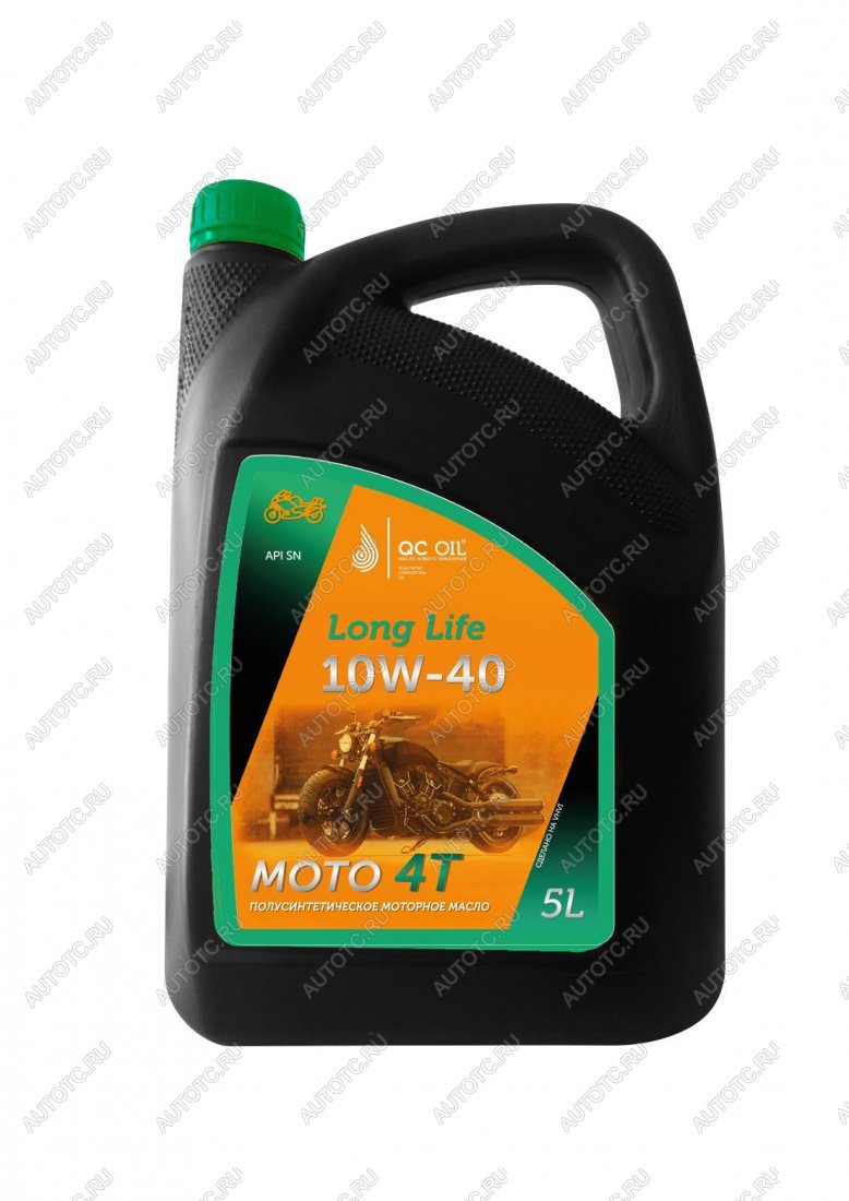 9 399 р. Моторное масло 10W-40 МОТО 4Т QC OIL Long Life полусинтетическое плакирующее, канистра 5л QC OIL qcllm10w40p5  с доставкой в г. Пермь