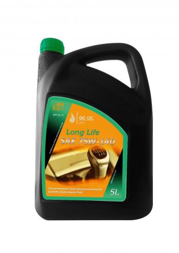 12 799 р. Трансмиссионное масло 75W-140 GL-5 QC OIL Long Life синтетическое плакирующее, канистра 5л QC OIL qcllgl575w140s5  с доставкой в г. Пермь. Увеличить фотографию 1