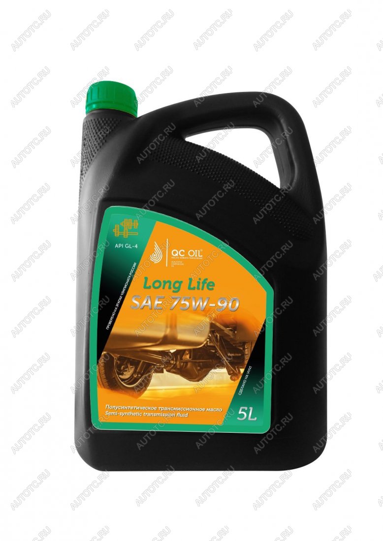 9 999 р. Трансмиссионное масло 75W-90 GL-4 QC OIL Long Life полусинтетическое плакирующее, канистра 5л QC OIL qcllgl475w90p5  с доставкой в г. Пермь