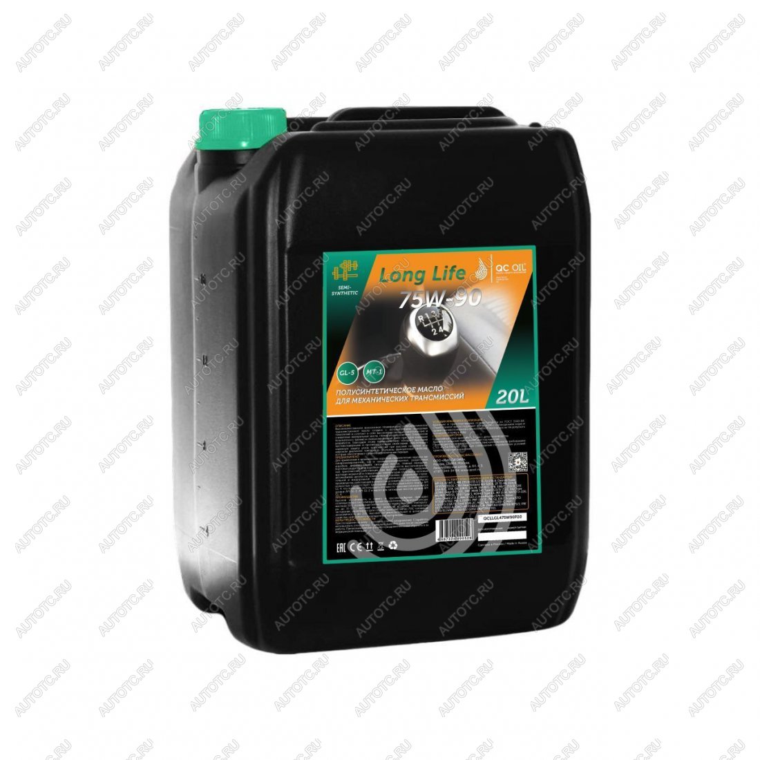 38 299 р. Трансмиссионное масло 75W-90 GL-5 QC OIL Long Life полусинтетическое плакирующее, канистра 20л QC OIL qcllgl575w90p20  с доставкой в г. Пермь