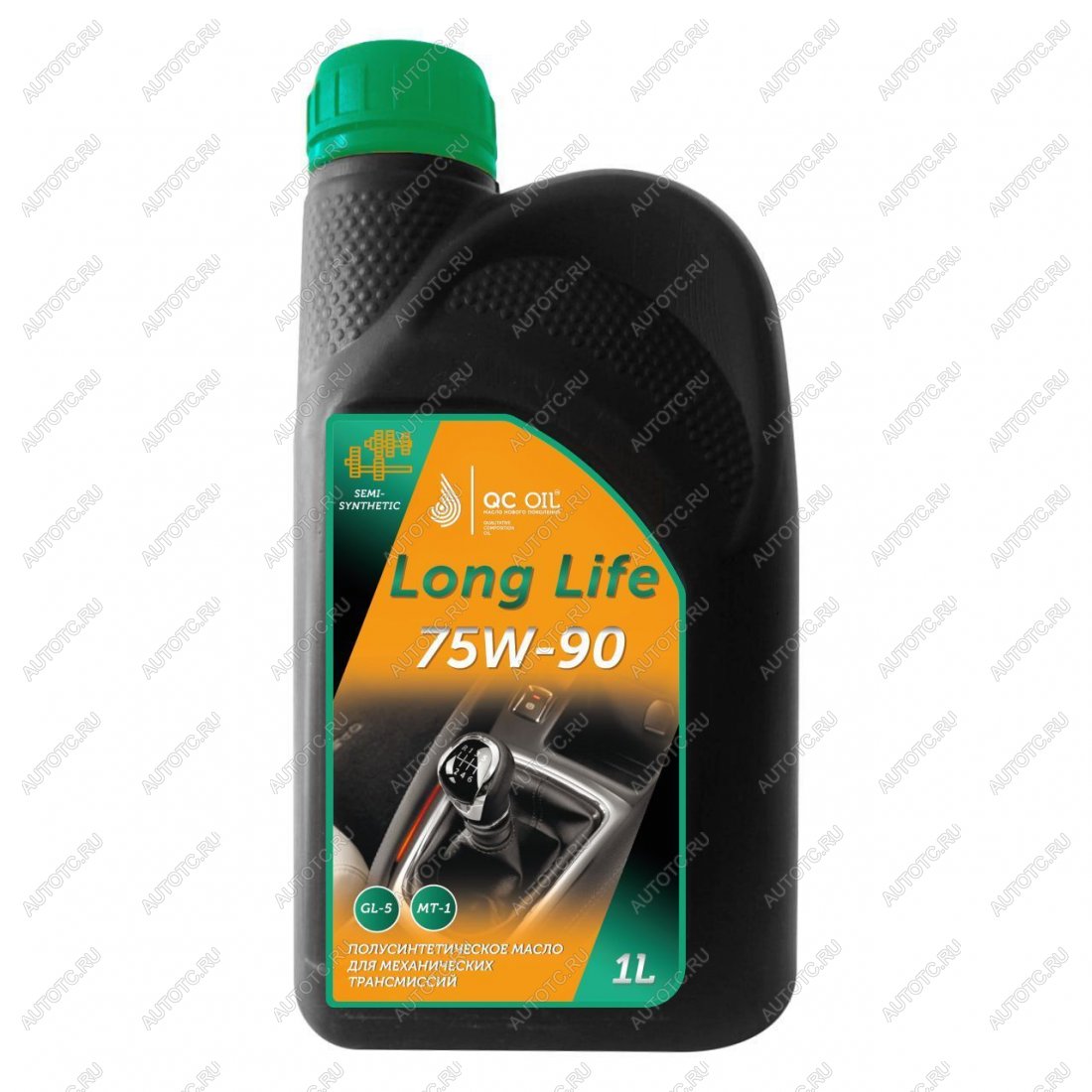 3 599 р. Трансмиссионное масло 75W-90 GL-5 QC OIL Long Life полусинтетическое плакирующее, канистра 1л QC OIL qcllgl575w90p1  с доставкой в г. Пермь