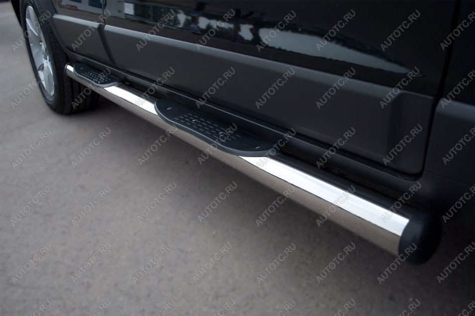 22 549 р. Пороги труба с накладками SLITKOFF Chevrolet Captiva 1-ый рестайлинг (2011-2013) (d76 мм)  с доставкой в г. Пермь