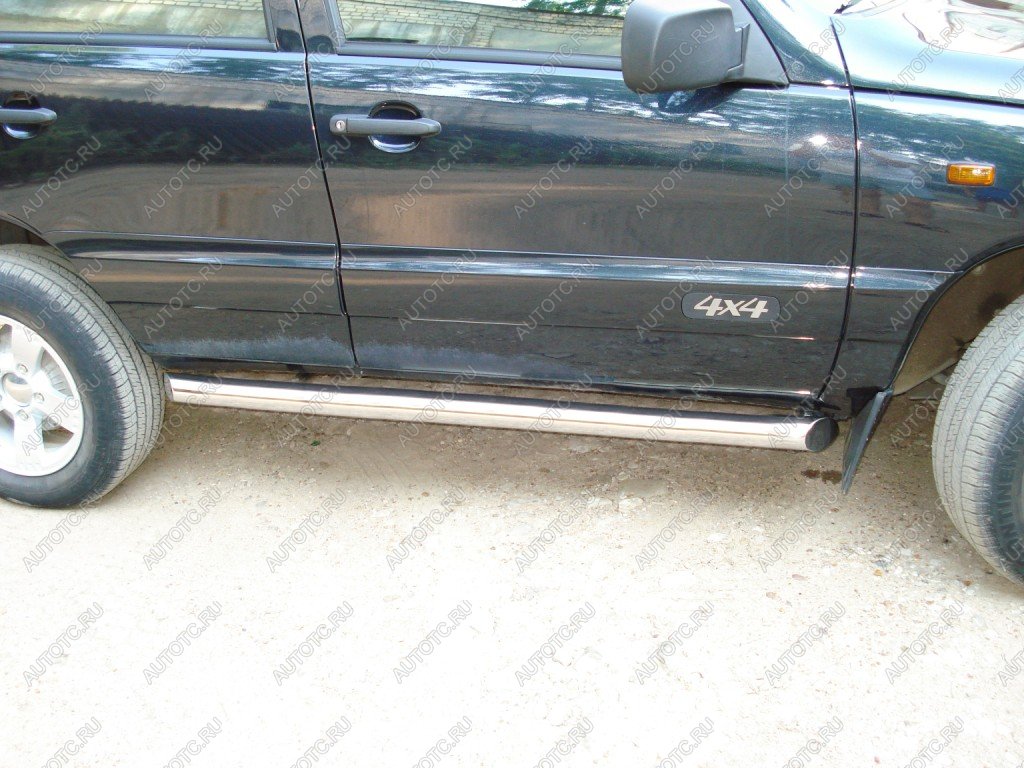 17 749 р. Пороги труба SLITKOFF  Chevrolet Niva  2123 (2002-2020) дорестайлинг, рестайлинг (d57 мм)  с доставкой в г. Пермь