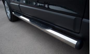 Пороги труба с накладками SLITKOFF Chevrolet Tahoe  GMT900 (2006-2013) 5 дв.