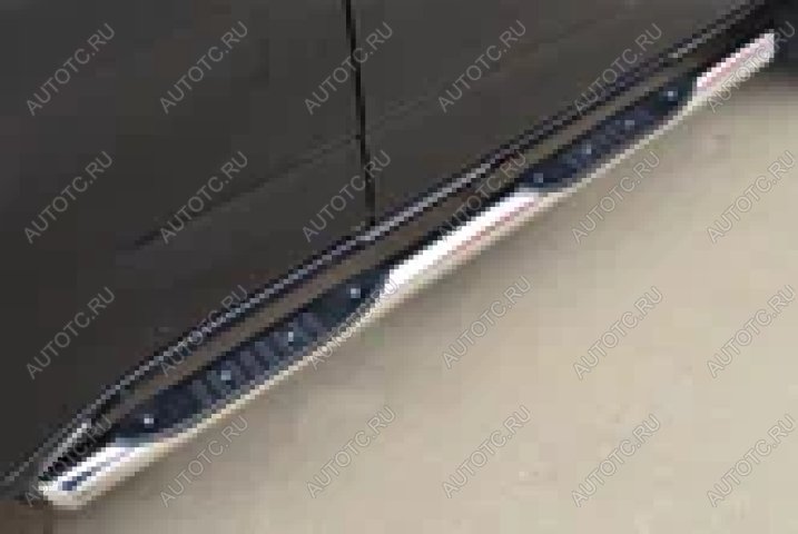 24 549 р. Пороги труба с накладками SLITKOFF  Chevrolet Trailblazer  GM800 (2012-2016) дорестайлинг (d76 мм)  с доставкой в г. Пермь