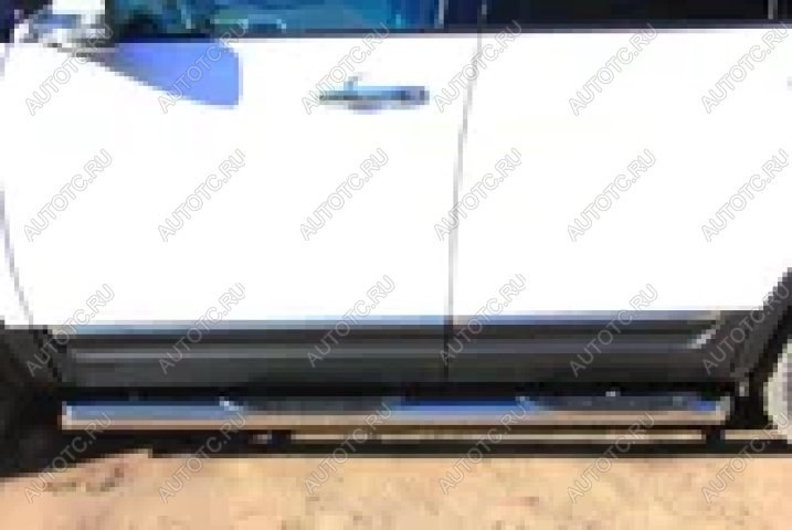 24 549 р. Пороги труба с накладкой SLITKOFF  Ford Explorer  U502 (2010-2016) дорестайлинг (d76 мм)  с доставкой в г. Пермь
