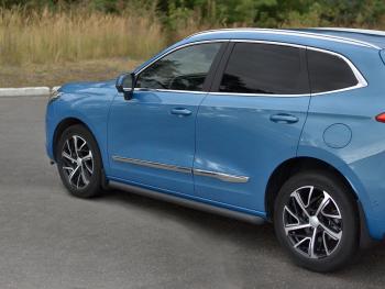 Пороги труба SLITKOFF Haval Jolion (2020-2024) дорестайлинг