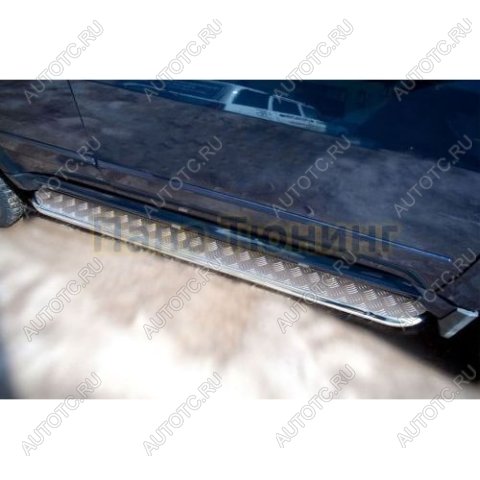 22 999 р. Пороги труба с листом SLITKOFF Honda CR-V RM1,RM3,RM4 рестайлинг (2014-2018) (Лист алюминиевый, профиль сталь)  с доставкой в г. Пермь