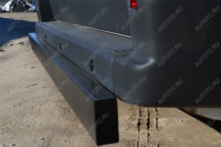 7 249 р. Защита заднего бампера d80x40чм (отбойник) Slitkoff Peugeot Boxer 250 (2006-2014) (нержавейка с полимерным покрытием в цвет черный)  с доставкой в г. Пермь