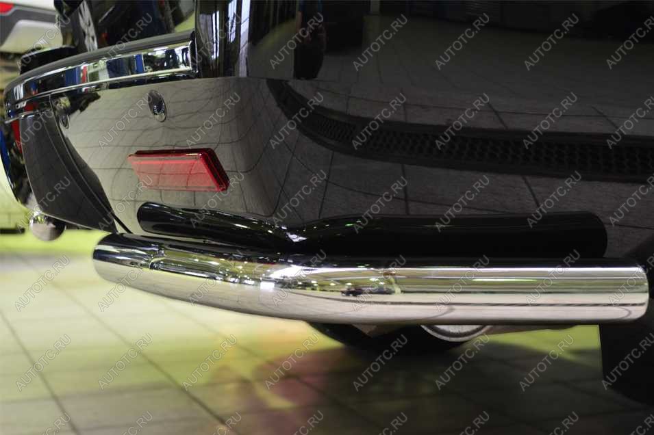 15 649 р. Защита заднего бампера уголки d57 секции (TRD) Slitkoff  Toyota Fortuner  AN160 (2020-2025) рестайлинг (нержавейка полированная)  с доставкой в г. Пермь