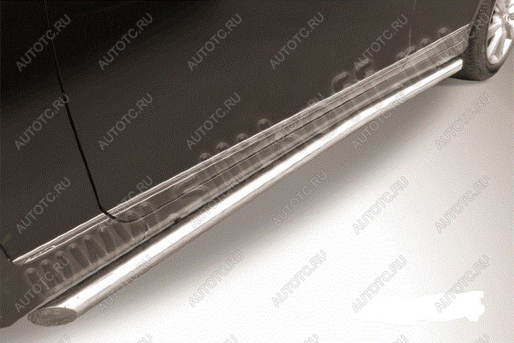13 799 р. Защита порогов d42 Slitkoff Toyota Land Cruiser Prado J120 (2002-2009) (нержавейка, торцы - срез под 45 градусов)  с доставкой в г. Пермь