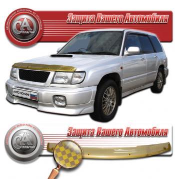 2 199 р. Дефлектор капота CA-Plastiс  Toyota Cami  J100 (1999-2000) дорестайлинг (серия Шелкография золото)  с доставкой в г. Пермь. Увеличить фотографию 2