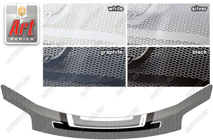 2 299 р. Дефлектор капота CA-Plastic  Toyota Sienta Dice (2011-2015) хэтчбек 5 дв. (серия Art графит )  с доставкой в г. Пермь