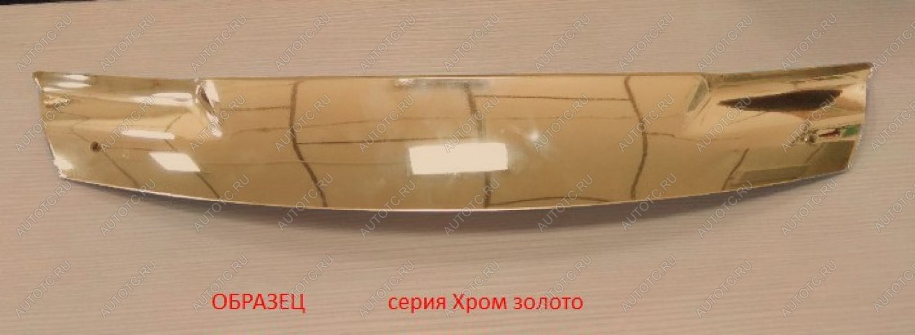 3 699 р. Дефлектор капота (Quad Cab) CA-Plastic exclusive  Dodge Ram  DJ, DS (2008-2012) (серия Хром золото)  с доставкой в г. Пермь