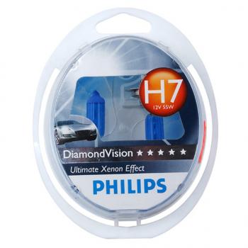2 769 р. Лампа 12V H7 55W PX26d 5000K бокс (2шт.) Diamond Vision PHILIPS PHILIPS 12972dvs2  с доставкой в г. Пермь. Увеличить фотографию 1