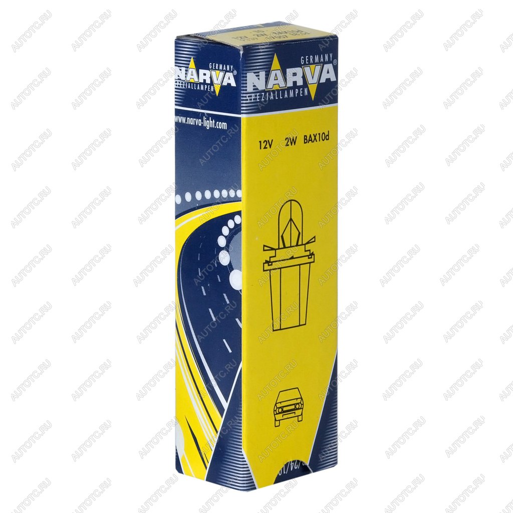68 р. Лампа 12V 2W BAX8.5d2 зеленый патрон Plastic Base NARVA NARVA 170573000  с доставкой в г. Пермь