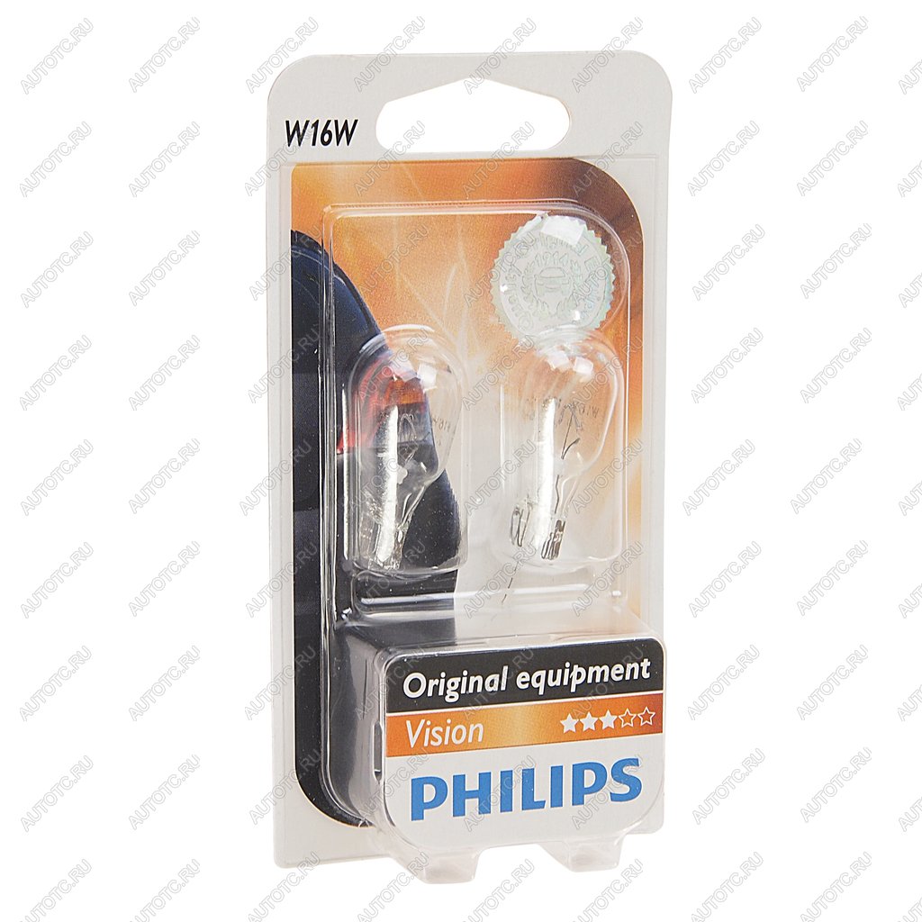 299 р. Лампа 12V W16W W2.1x9.5d блистер (2шт.) PHILIPS PHILIPS 12067b2  с доставкой в г. Пермь