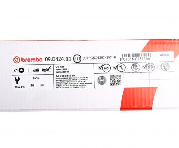 12 799 р. Диск тормозной AUDI A4,A8,Q7 (16-) задний (1шт.) BREMBO BREMBO 09d42411  с доставкой в г. Пермь. Увеличить фотографию 6