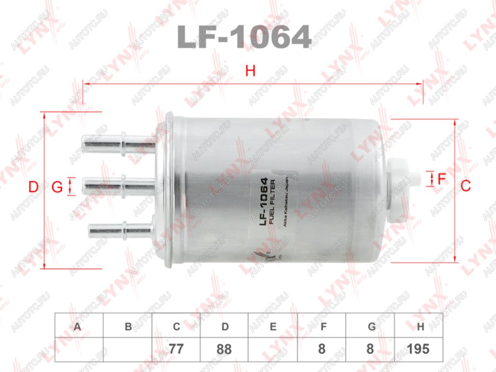 1 759 р. Фильтр топливный FORD Transit,Focus,Mondeo (1.8 2.0 TDI) HYUNDAI Terracan KIA Carnival LYNX LYNX lf1064  с доставкой в г. Пермь