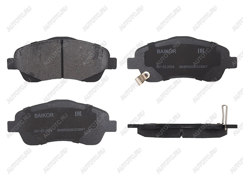 1 129 р. Колодки тормозные перед TOYOTA AVENSIS 03- BAIKOR BKBR0039  с доставкой в г. Пермь
