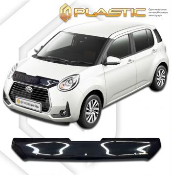 2 159 р. Дефлектор капота (рынок Японии) CA-Plastic Toyota Passo 3 дорестайлинг (2016-2018) (серия Classic черный)  с доставкой в г. Пермь. Увеличить фотографию 2