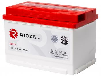 Аккумулятор RIDZEL 75Ач обратная полярность RIDZEL 6ст75(0) ab075.0