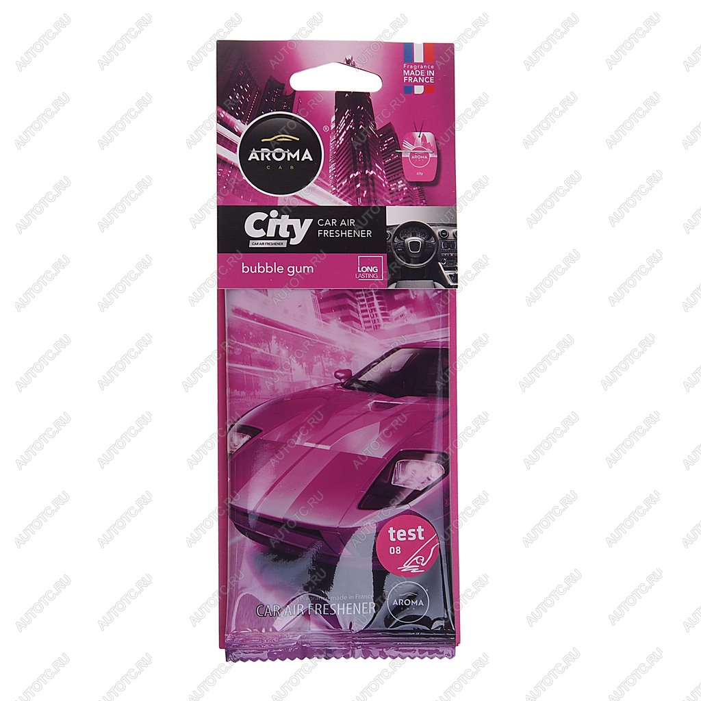 125 р. Ароматизатор подвесной пластина (bubble gum) City AROMA CAR AROMA CAR 92670  с доставкой в г. Пермь