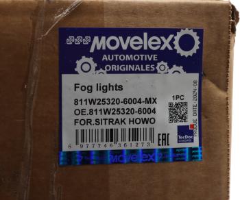 6 799 р. Фара противотуманная SITRAK HOWO T5G правая MOVELEX MOVELEX 811w253206004-mx  с доставкой в г. Пермь. Увеличить фотографию 6