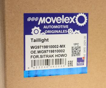 1 379 р. Фонарь задний SITRAK HOWO правый MOVELEX MOVELEX wg9719810002-mx  с доставкой в г. Пермь. Увеличить фотографию 4