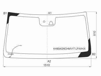 Стекло лобовое (Обогрев щеток Камера Датчик дождя Камера справа) Haval H9 17-24 XYG KH90AGNCHMV1T LFW/H/X