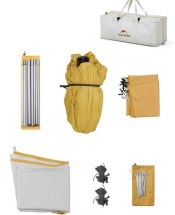 14 279 р. Палатка Naturehike Ango ES60 с тентом 3-местная, быстросборная, желтая  cnk230ws018-tyec  с доставкой в г. Пермь. Увеличить фотографию 8
