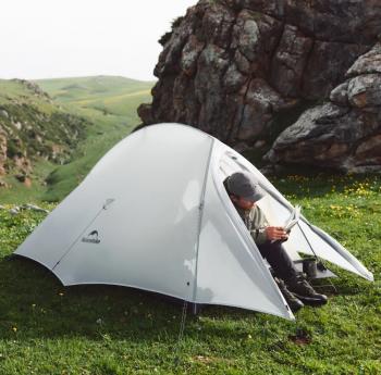 23 449 р. Палатка Naturehike Cloud Up tents UL Si 2-местная, алюминиевый каркас, серая  cnk2450ws017-g2  с доставкой в г. Пермь. Увеличить фотографию 4
