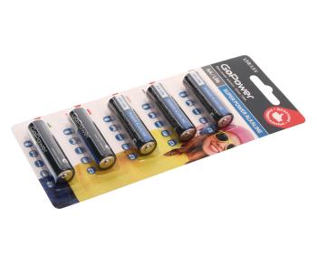 Батарейка AA LR6 1.5V блистер 5шт. Alkaline GOPOWER GOPOWER 00-00023779