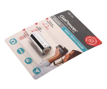 Батарейка CR123A ВС1 3V (фотоаппарат) блистер 1шт. GOPOWER GOPOWER 00-00018324