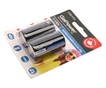 Батарейка C LR14 1.5V блистер 2шт. Alkaline GOPOWER GOPOWER 00-00017861