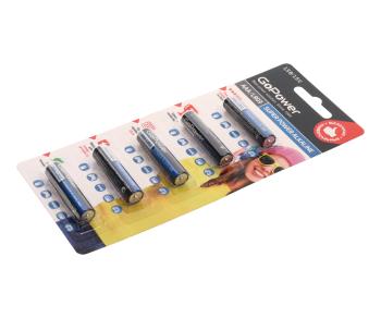 184 р. Батарейка AAA LR03 1.5V блистер 5шт. Alkaline GOPOWER GOPOWER 00-00023778  с доставкой в г. Пермь. Увеличить фотографию 1