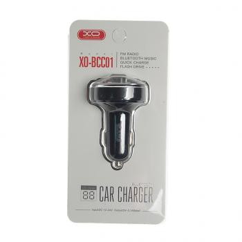 1 359 р. Устройство зарядное в прикуриватель с трансмиттером (bluetooth,hands free) черное XO XO bcc01 black  с доставкой в г. Пермь. Увеличить фотографию 3