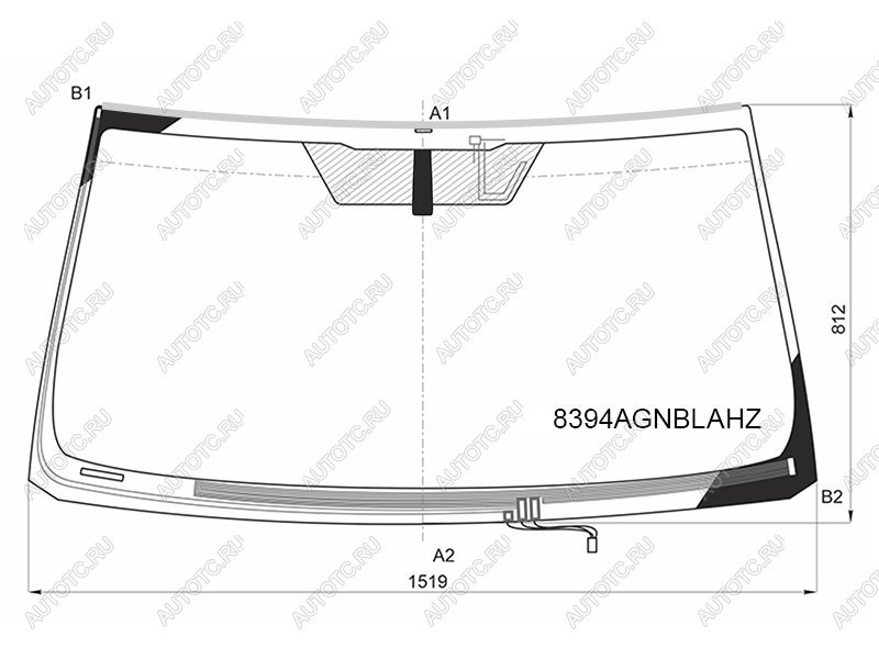 8 199 р. Стекло лобовое (Обогрев щеток Антенна Молдинг) Toyota Land Cruiser Prado (J150) 09-17 FUYAO 8394AGNBLAHZ  с доставкой в г. Пермь