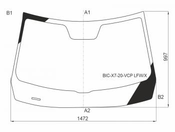 Стекло лобовое BAIC X7 20- XYG BIC-X7-20-VCP LFW/X