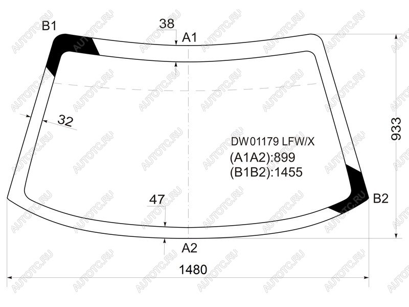 7 299 р. Стекло лобовое Dodge Neon 94-99 XYG DW01179 LFW/X  с доставкой в г. Пермь