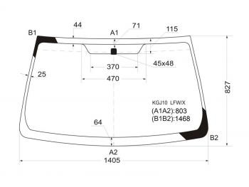 Стекло лобовое Toyota iQ 08-16 XYG KGJ10 LFW/X