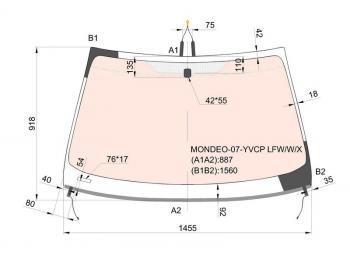 Стекло лобовое (Обогрев полный Молдинг) Ford Mondeo 07-15 XYG MONDEO-07-YVCP LFW/W/X