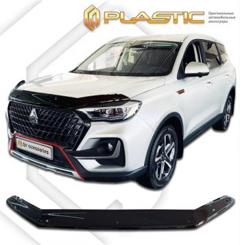 1 999 р. Дефлектор капота CA-Plastiс VGV U75 Plus 2021 (2021-2025) (серия Classic черный)  с доставкой в г. Пермь. Увеличить фотографию 2
